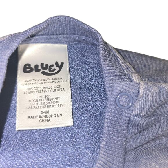 Bluey Graphic Washed Romper Baby size 3-6 Months NWT - Picture 4 of 7